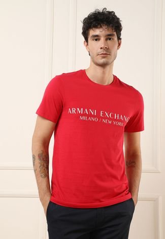 Camiseta Armani Exchange Big Vermelha em Promoção na Americanas