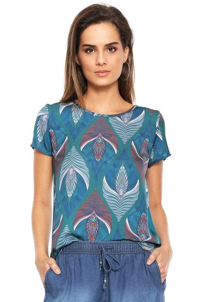 Blusa Cativa Estampada Verde - Marca Cativa