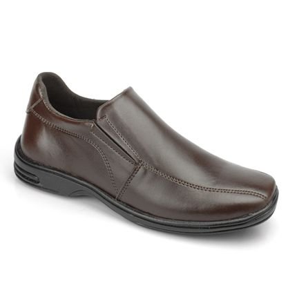 Sapato Conforto Social Masculino Calce Fácil Antiestresse Marrom Original DHL - Marca Dhl Calçados