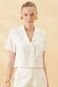 Camisa Cropped Feminina Lisa Smk Off White - Marca SMK