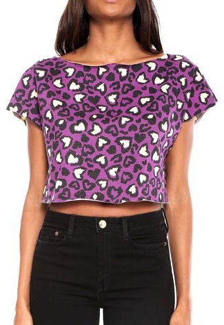Blusa Cropped My Favorite Thing(s) Canoa Roxa
