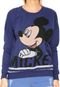 Moletom Flanelado Fechado Cativa Disney Mickey Azul - Marca Cativa Disney
