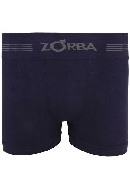 Cueca Zorba Boxer Seamless Free Azul-marinho - Marca Zorba