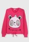 Blusa de Moletom Kamylus Infantil Panda Pink - Marca Kamylus