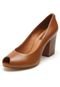 Peep Toe Couro Jorge Bischoff Liso Caramelo - Marca Jorge Bischoff