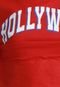 Blusa de Moletom Flanelada Fechada FiveBlu Hollywood Vermelha - Marca FiveBlu