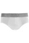 Kit 2pçs Cueca Calvin Klein Underwear Slip Logo Branco/Preto - Marca Calvin Klein Underwear