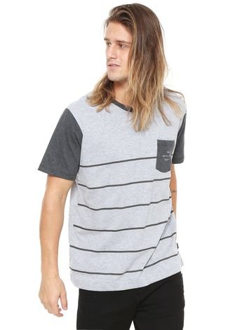 Camiseta Quiksilver New Stripes Cinza