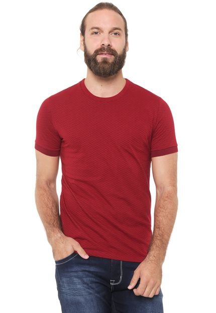 Camiseta Polo Wear Jacquard Vinho - Marca Polo Wear