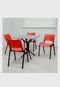Conjunto Cozinha Sevilha 0,75 com Granito c/4 cadeiras Isomix Preto - Marca Açomix