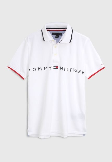 Camisa Polo Tommy Hilfiger Kids Infantil Logo Branca - Marca Tommy Hilfiger Kids