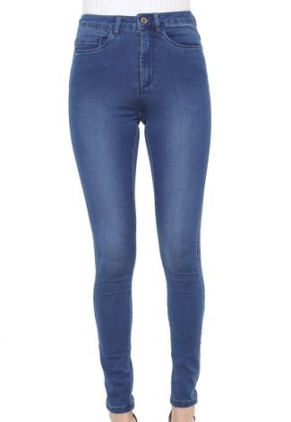 Calça Jeans Only Skinny Estonada Azul
