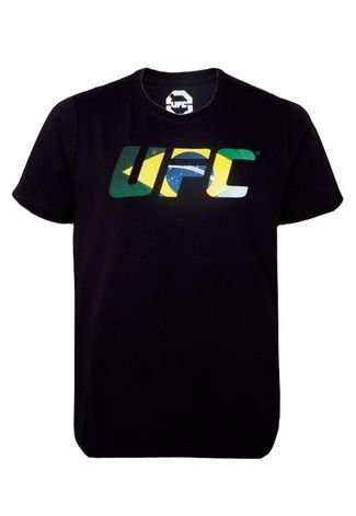 Camiseta UFC Flag Brasil Preta - Compre Agora