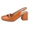 Sapato Scarpin Feminino Mary Jane Donatella Shoes Aberto Bico Quadrado Salto Alto Caramelo Verniz - Marca Monte Shoes