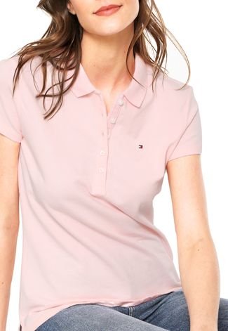 CAMISA POLO FEMININA TOMMY HILFIGER ROSA PINK THWW0WW27947 - - Espaço da  Moda 