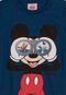 Camiseta Infantil Brandili Mickey Mouse Azul-Marinho Disney - Marca Brandili