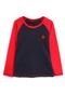 Camiseta Marisol Menina Color Block Preta/Vermelha - Marca Marisol
