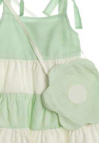 Vestido Bebê Estampado Bolsa Verde Anjos Baby 1 Verde