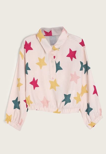 Camisa Infantil Hering Kids Estrelas Bege - Marca Hering Kids