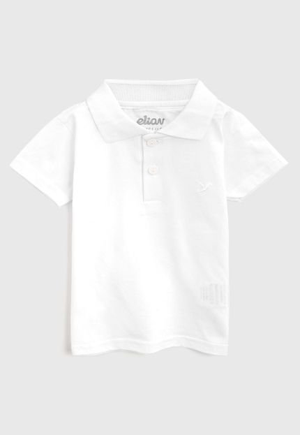 Camisa Polo Infantil Elian Lisa Branca - Marca Elian