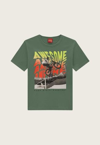 Camiseta Infantil Kyly Bike Verde