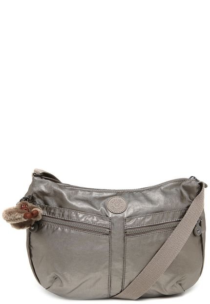 Bolsa Kipling L34 Metallic Pewte Prata Velho - Marca Kipling