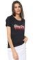 Camiseta Hering Raglan Estampada Preta - Marca Hering