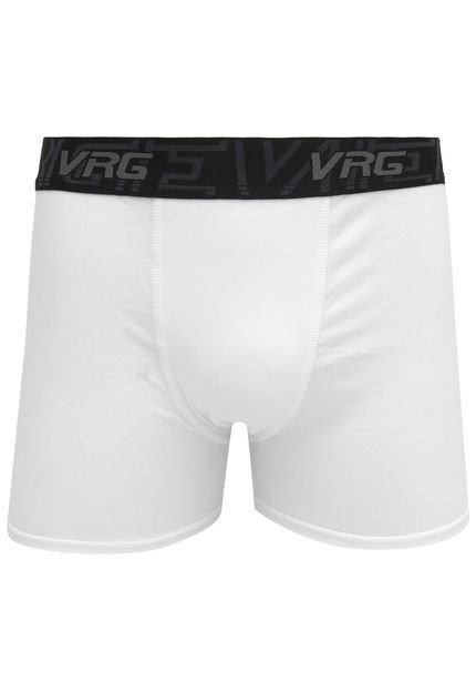 Cueca VIERGE Boxer Logo Branca - Marca VIERGE