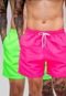 Kit 2 Short e Bermuda Praia Masculina Tactel Básico Mauricinho Moda Básica Verde e Rosa Pink - Marca MooBoo