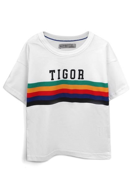 Camiseta Tigor T. Tigre Menino Frontal Branca - Marca Tigor T. Tigre
