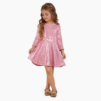 Vestido Infantil Menina Milon Rosa