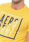 Camiseta Aeropostale Lettering Amarela - Marca Aeropostale