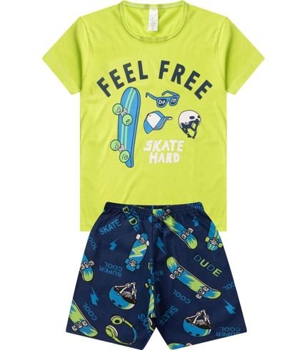 Pijama Verão Infantil Masculino Kappes Verde - Marca Kappes