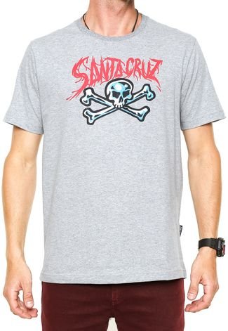 Camiseta Santa Cruz Skull Cinza