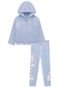 Conjunto Infantil Kukiê Inverno Legging e Jaqueta Foil Azul - Marca Le Petit Kukiê