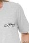 Camiseta Ed Hardy  Tiger Head Cinza - Marca Ed Hardy