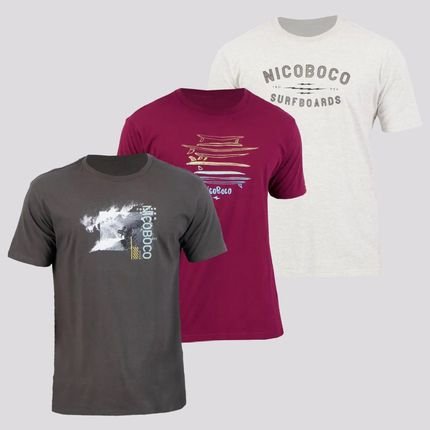 Kit de 3 Camisetas Nicoboco Basics - Marca Nicoboco