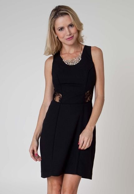 Vestido Sacada Recortes Preto - Marca Sacada