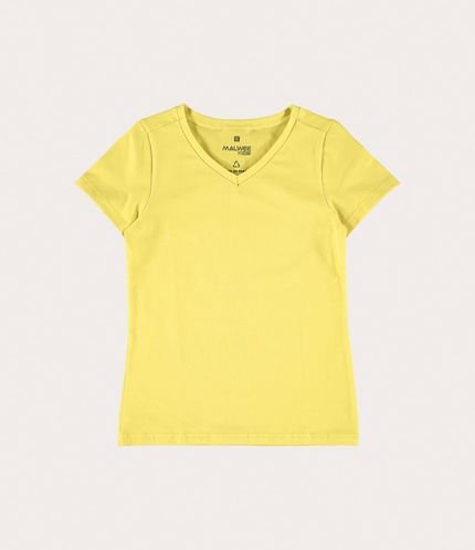 Blusa Infantil Menina Decote V Em Cotton Light Malwee Kids - Marca Malwee Kids