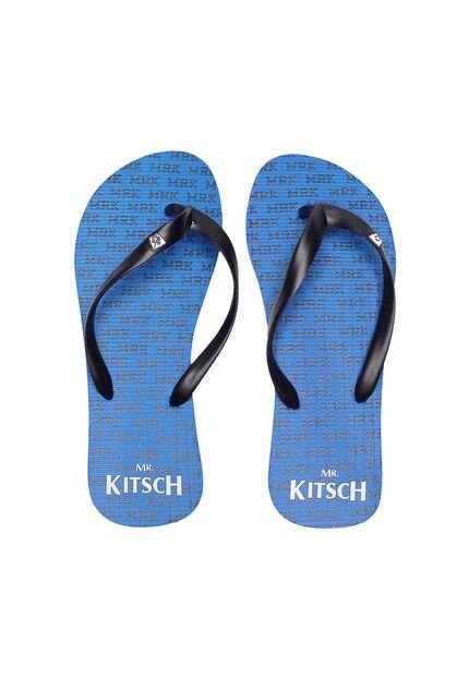Chinelo Mr Kitsch Monograma Azul - Marca MR. KITSCH