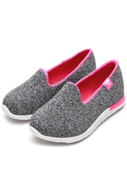 Slipper Molekinha Menina Liso Cinza - Marca Molekinha