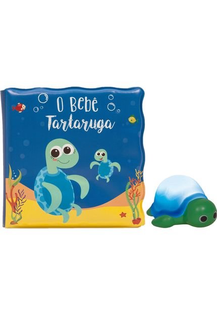 Kit Livrinho De Banho E Tartaruguinha Buba Azul - Marca Buba Toys