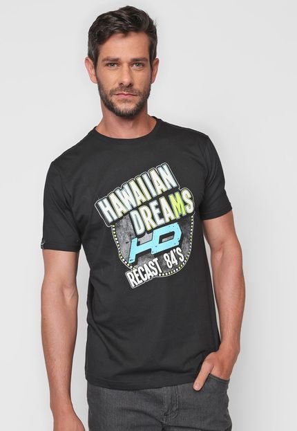 Camiseta HD Hawaiian Dreams Lettering Preta - Marca HD Hawaiian Dreams