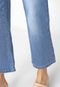 Calça Cropped Jeans Sawary Wide Leg Estonada Azul - Marca Sawary