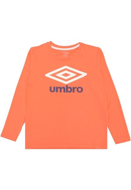 Camiseta Umbro Manga Longa Menino Laranja - Marca Umbro