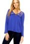 Blusa Art Fashion Renda Azul - Marca Art Fashion