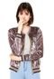 Jaqueta Bomber FiveBlu Veludo Roxa - Marca FiveBlu