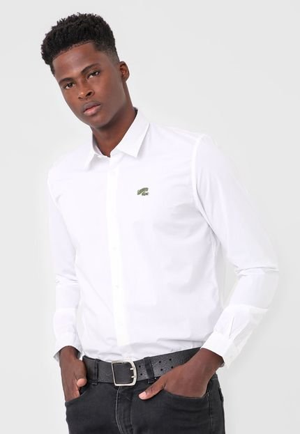 Camisa Lacoste Reta Logo Branca - Marca Lacoste