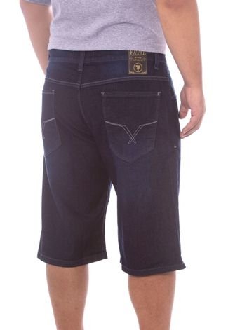 Bermuda Fatal Plus Size Jeans Regular Confort Fit Azul