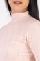 Blusa feminina de malha gola redonda trabalhada 80938 - Rosa - Marca Enluaze